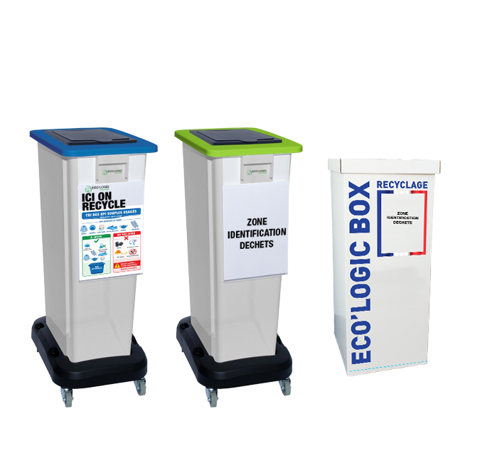 BAC DE RECYCLAGE EPI SOUPLE USAGE UNIQUE EN PLASTIQUE ET CARTON